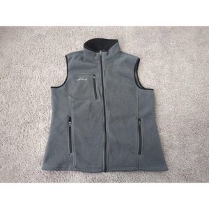 Hewlett Packard Enterprise VMware Sweater Vest Mens L Full Zip Eddie Bauer Gray